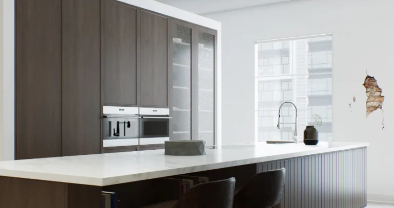 Barra de cocina americana Render 3D